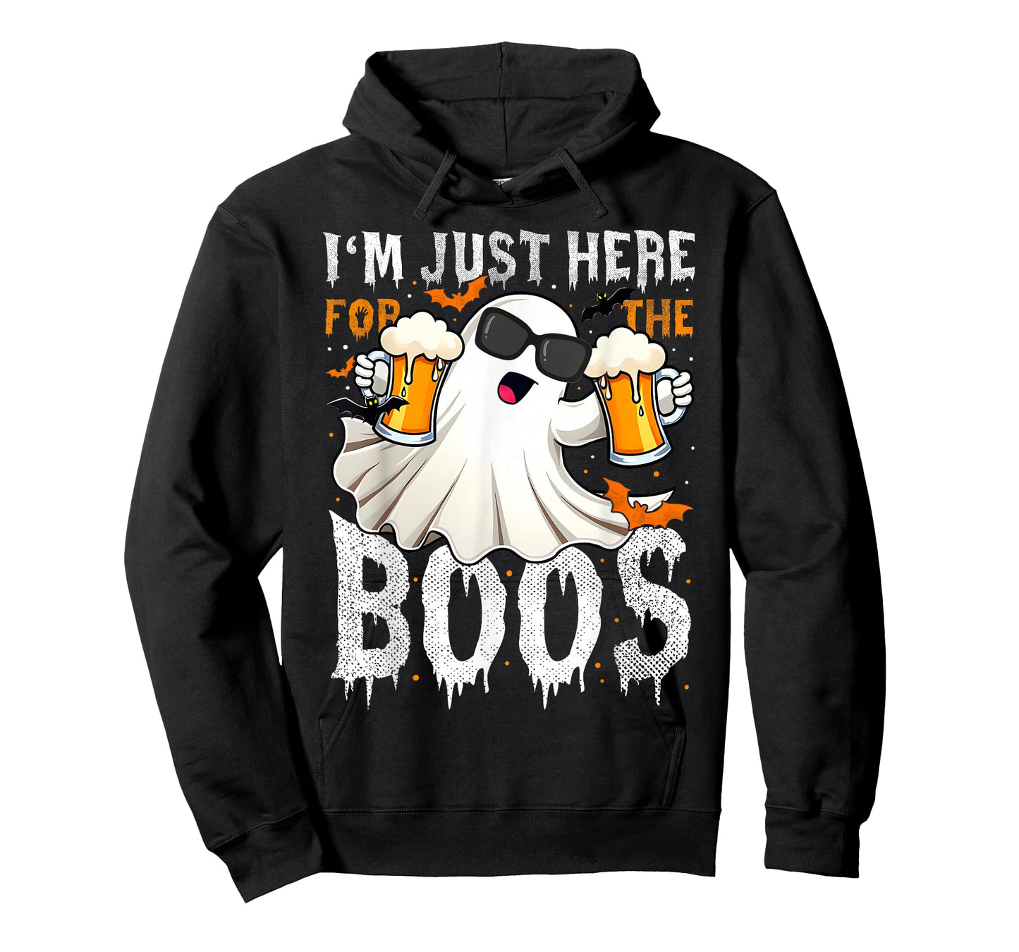 Im Just Here For The Boos Retro Ghost Beer Halloween Costume T-Shirt