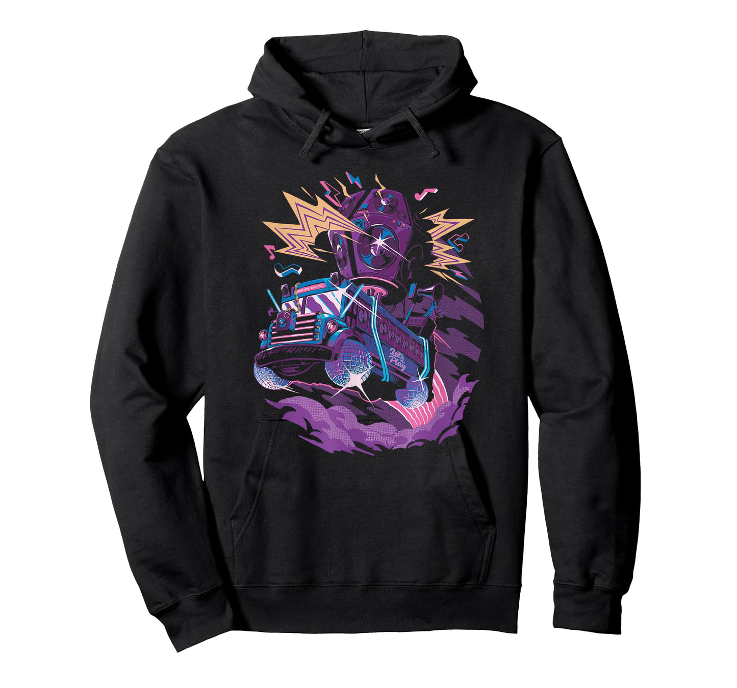 Fortnite Battle Bus Flying Retro Lightning Art T-Shirt