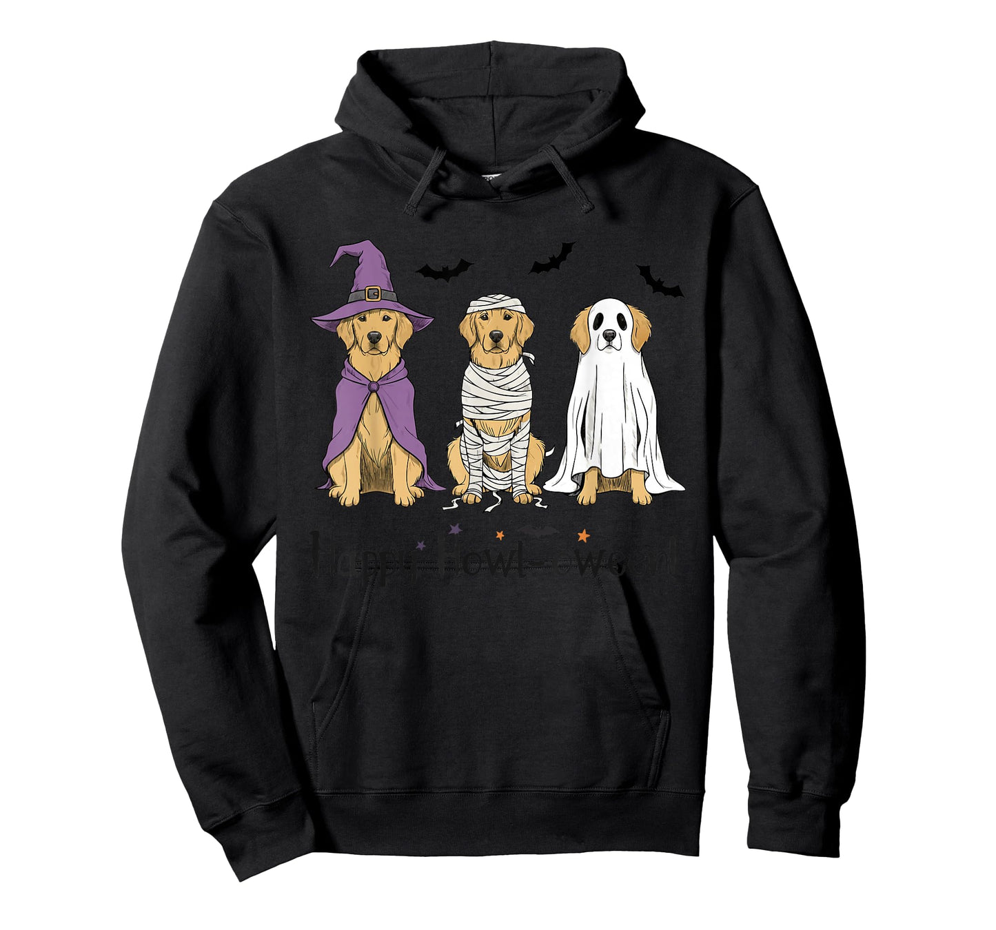 Golden Retriever Halloween Witch Mummy Ghost T-Shirt