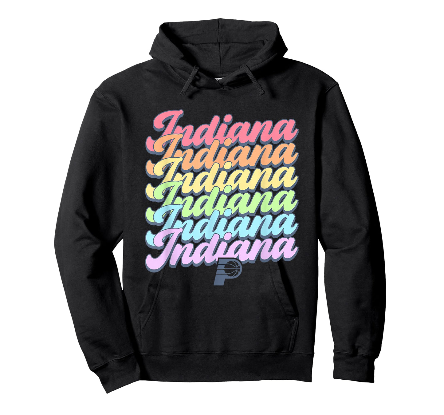 NBA Indiana Pacers Pastel Rainbow Pride Stack T-Shirt