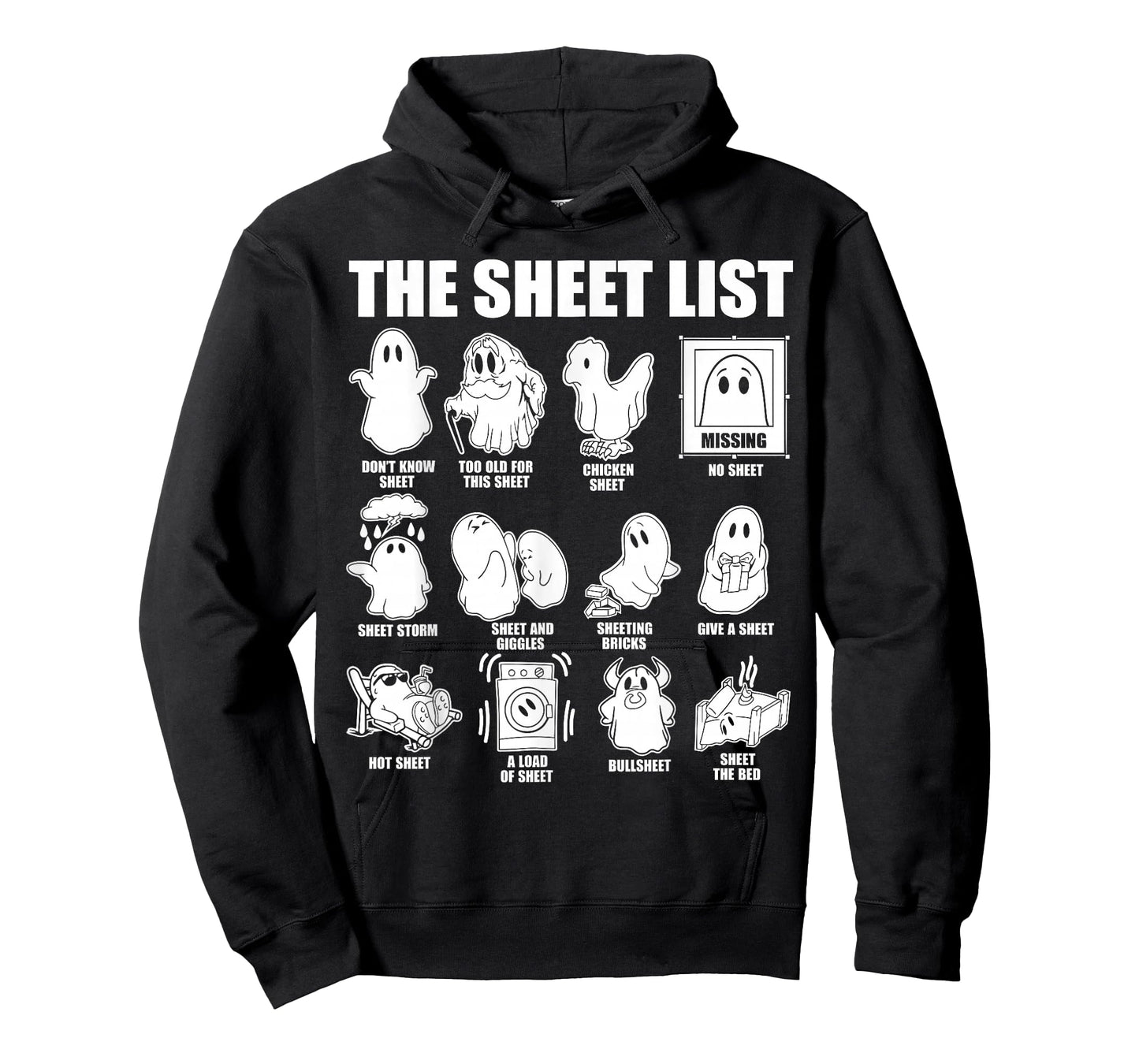Halloween funny shirt Boo Sheet Halloween the sheet list T-Shirt