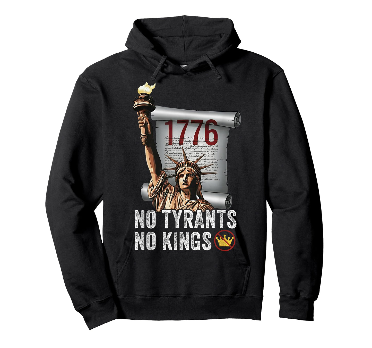 No Tyrants No Kings Liberty 1776 Patriotic T-Shirt