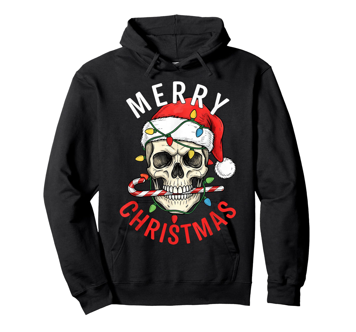 Santa Skull Hat Merry Christmas Family Matching Boys Men T-Shirt