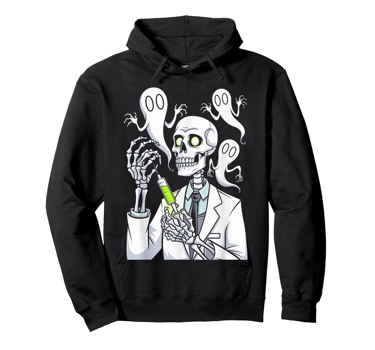 Funny Skeleton Medical Staff Doctor Syringe Spooky Halloween T-Shirt