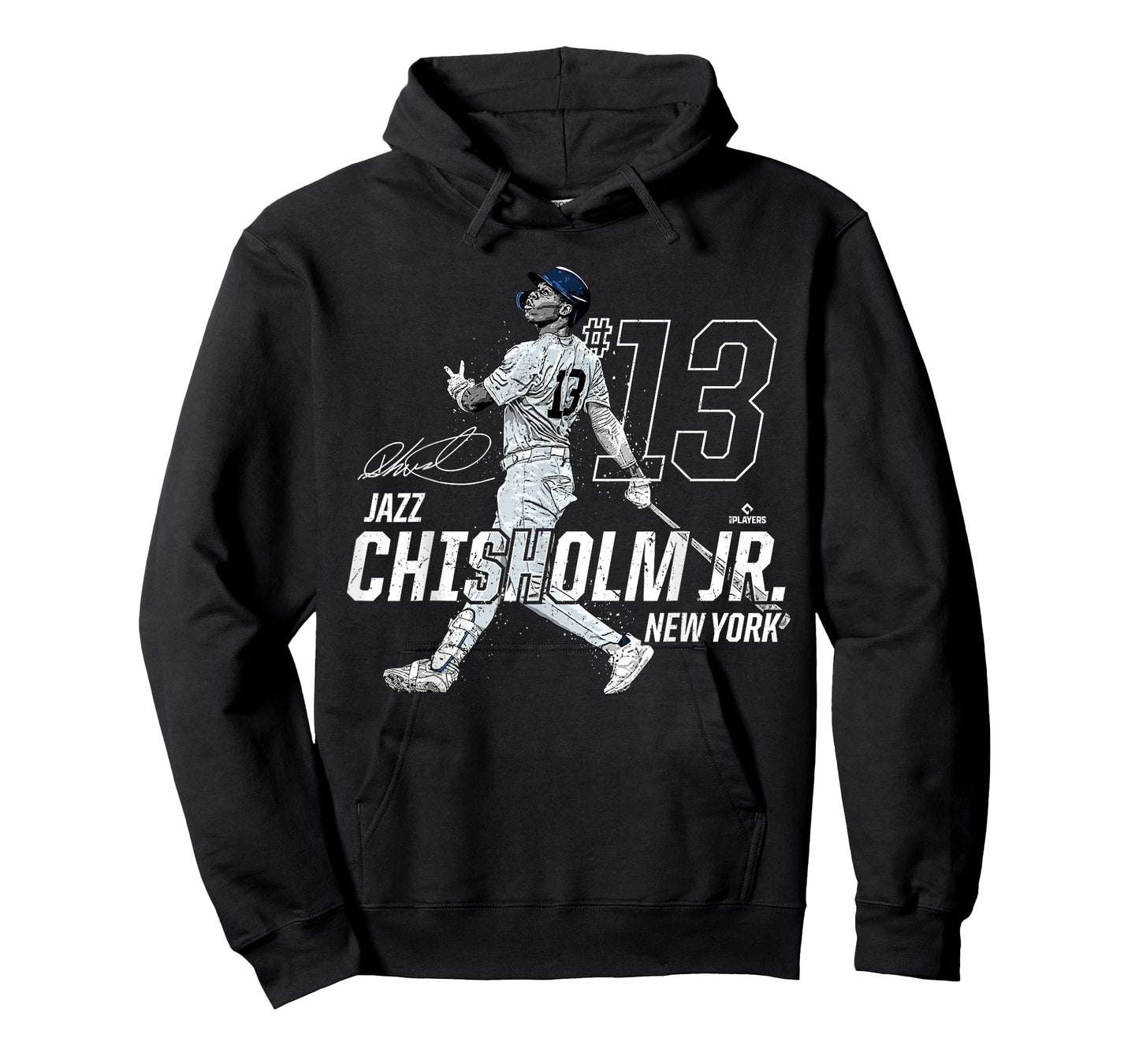 Dynamic Pose Jazz Chisholm Jr New York Baseball MLBPA T-Shirt