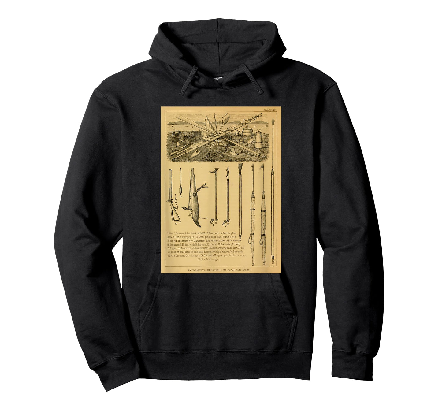 Whaling Harpoons Diagram T-Shirt