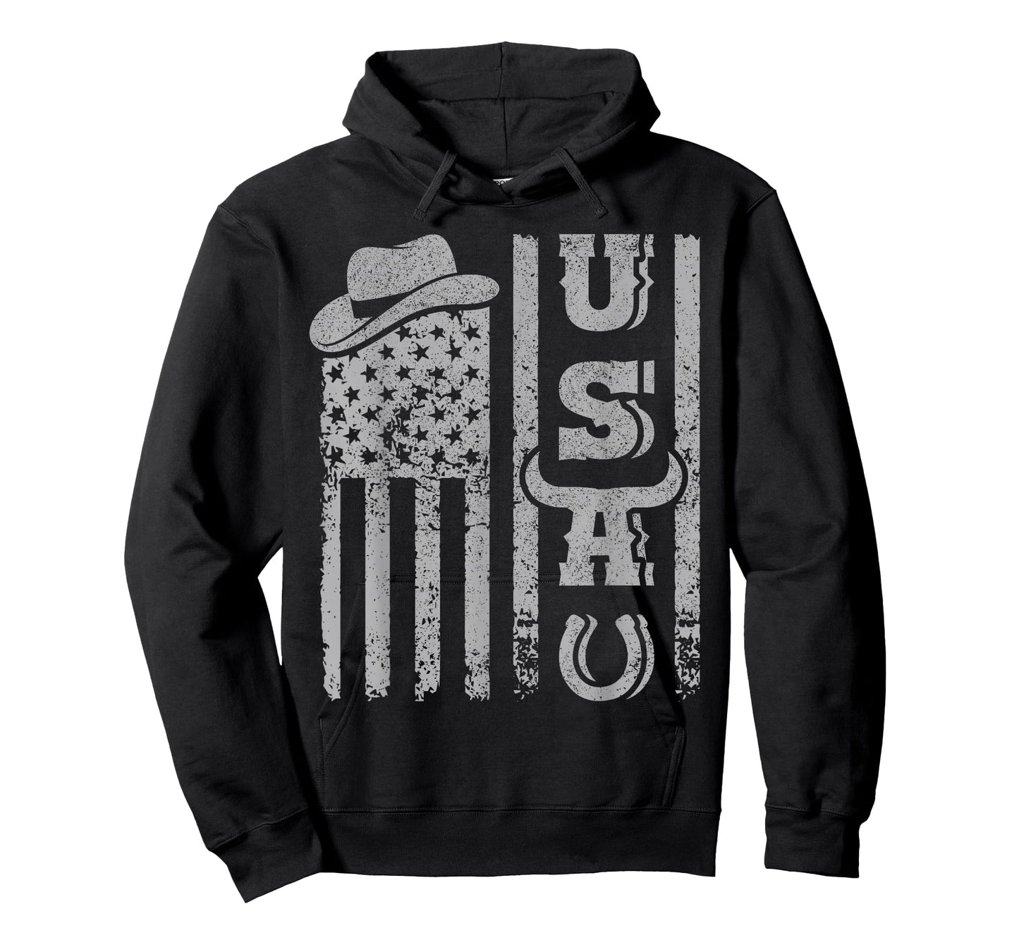 Western American Flag Cowboy Men Teen Boys Kids Southern USA T-Shirt