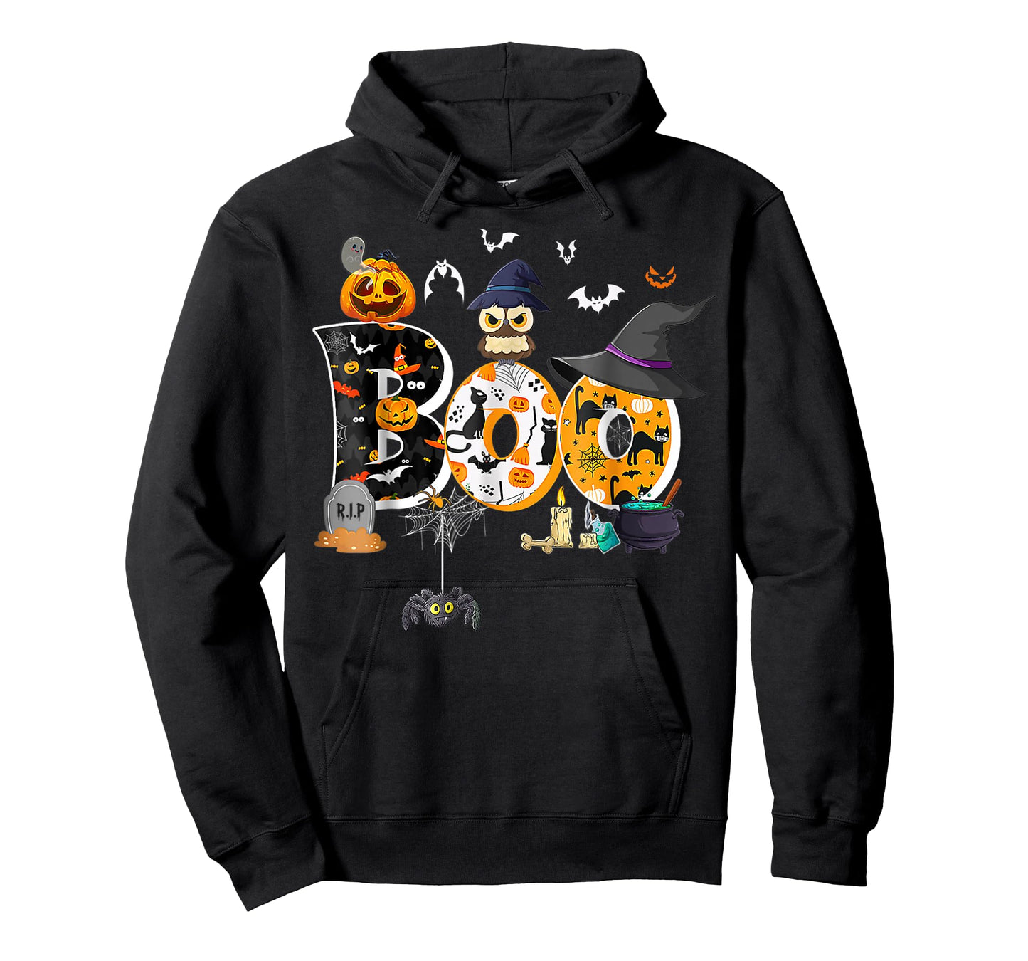 Boo Creepy Owl Pumpkin Ghost Funny Halloween Costume T-Shirt