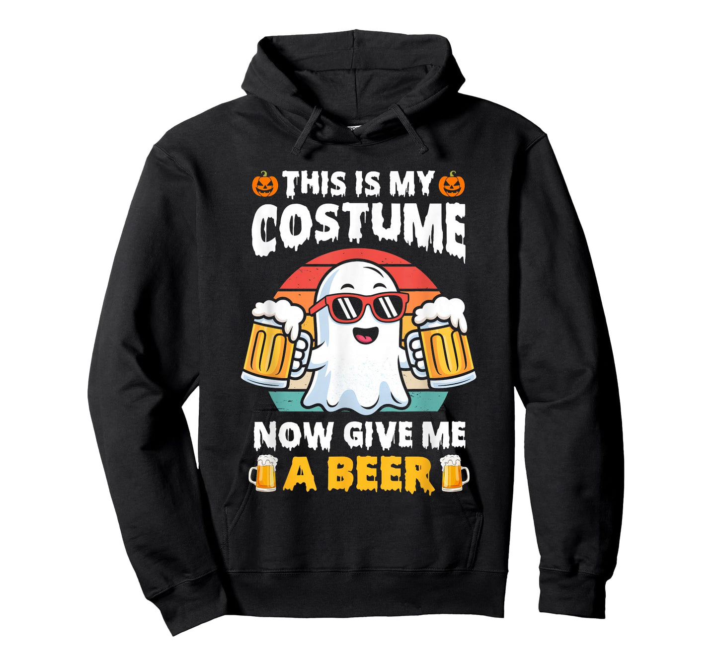 Funny Vintage Boo This is My Halloween Costumes Adults Mens T-Shirt
