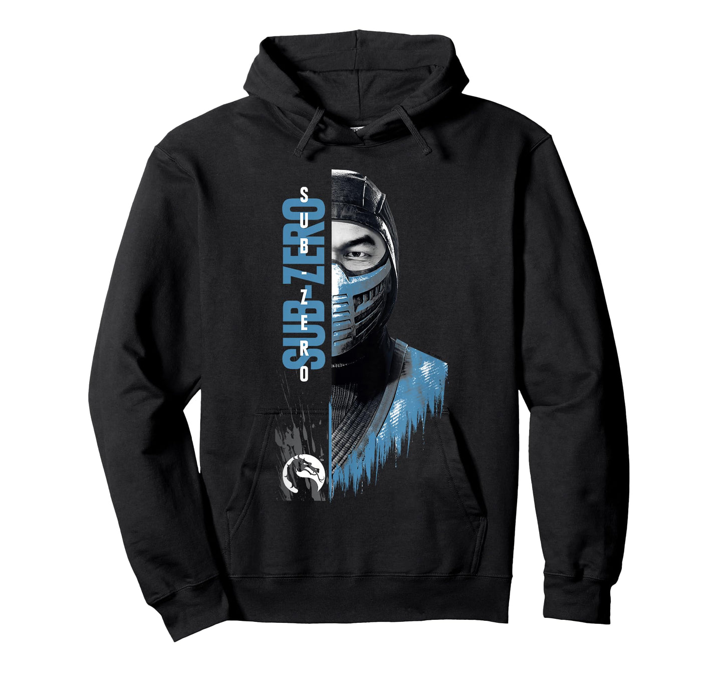 Mortal Kombat Klassic Sub-Zero Split Face Bust Portrait T-Shirt