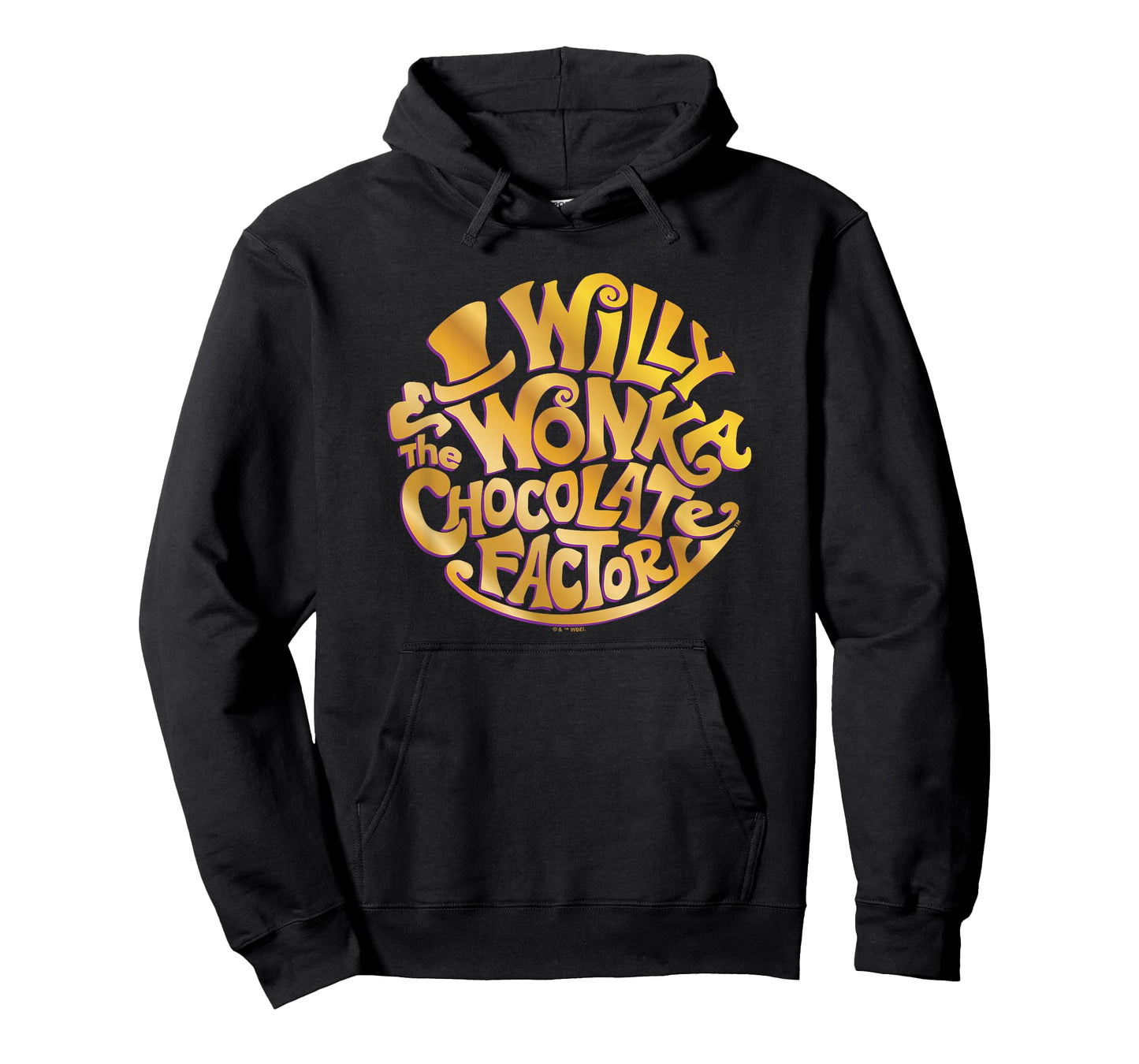 Willy Wonka and The Chocolate Factory Gold Circle Logo T-Shirt