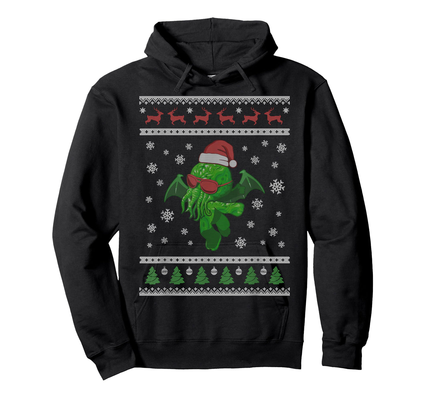 Cute Cthulhu Xmas Squid Monster Ugly Christmas T-Shirt