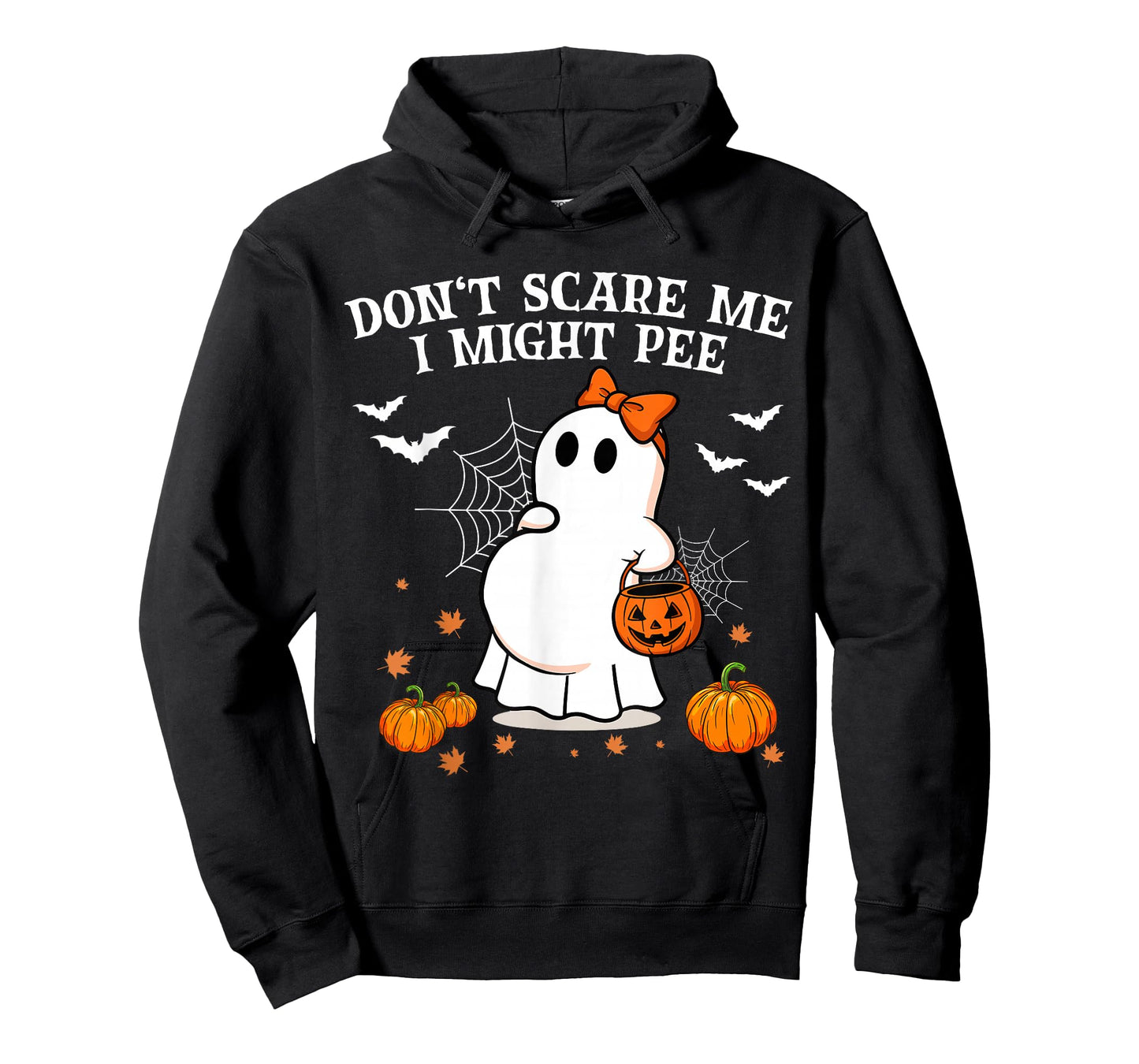 Don't Scare Me I Might Pee Funny Halloween Pregnant Ghost T-Shirt