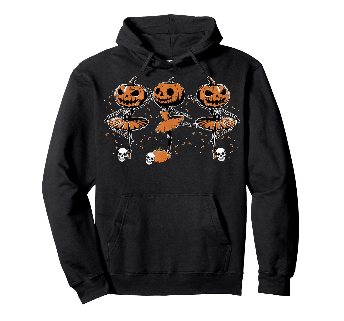 Ballet Ballerina Pumpkin Skeletons Halloween Women Girls T-Shirt