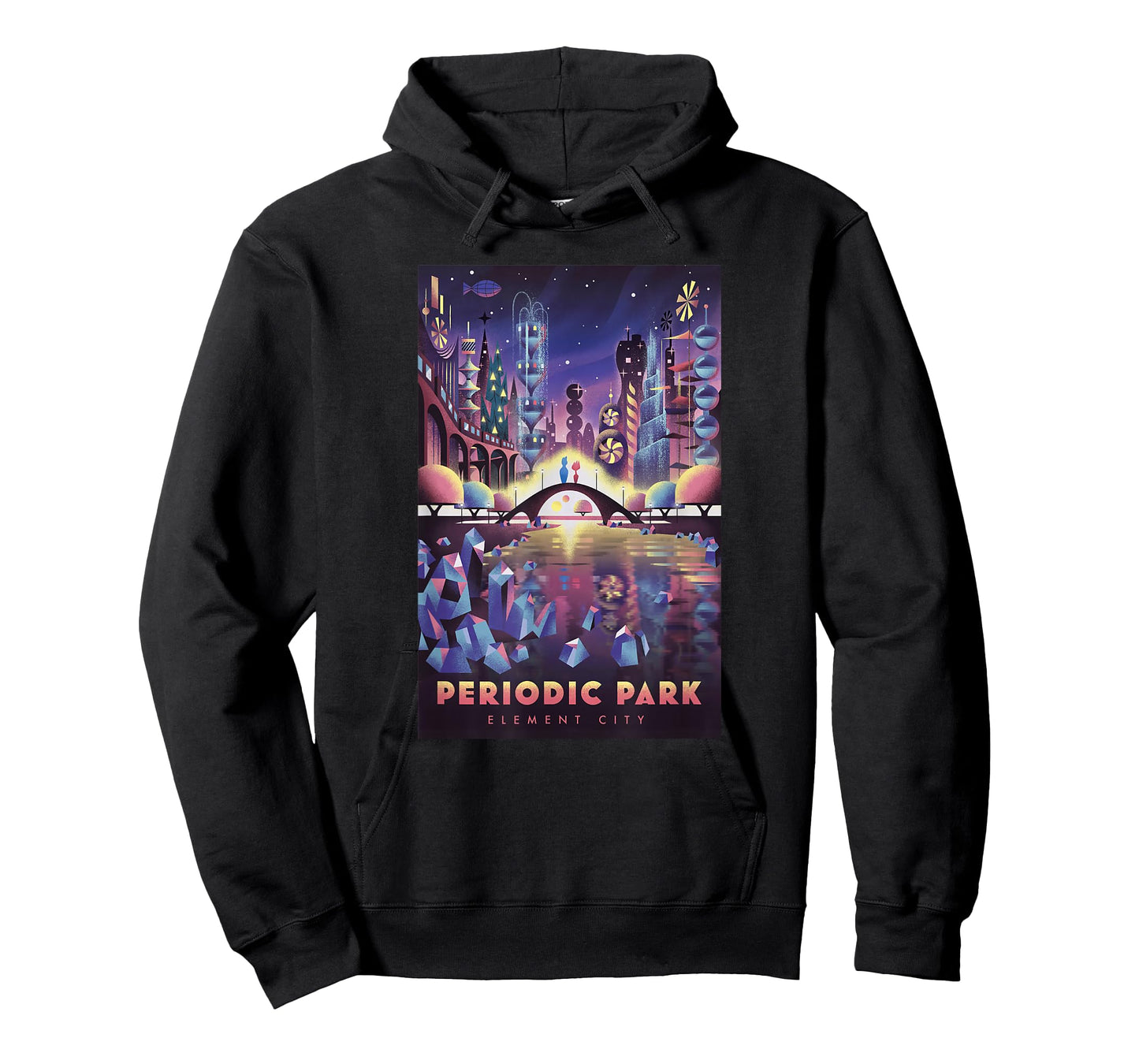 Disney Pixar Elemental Periodic Park Element City Poster T-Shirt