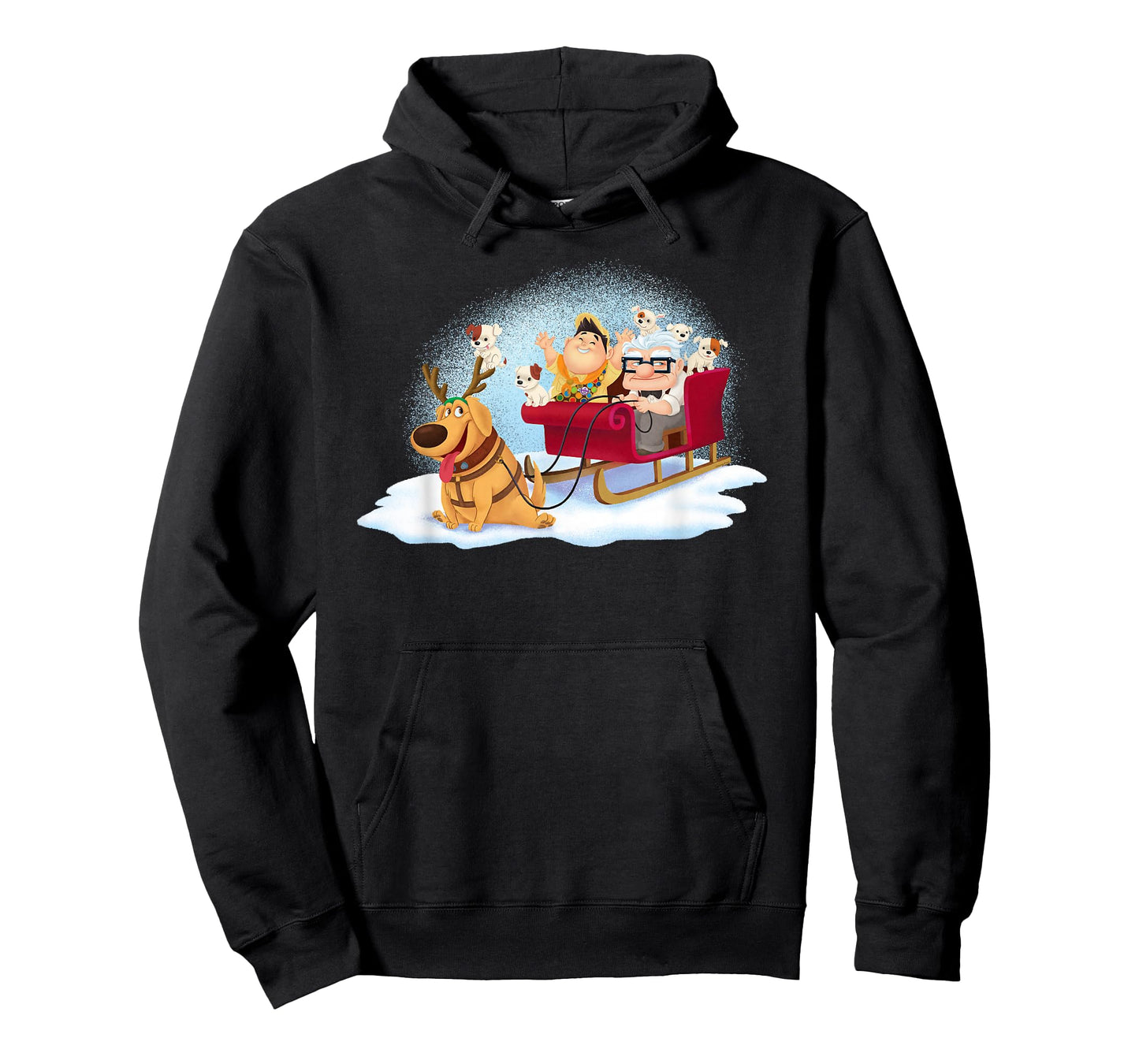 Disney PIXAR Up Carl, Russell & Dug Holiday Sleigh Ride T-Shirt