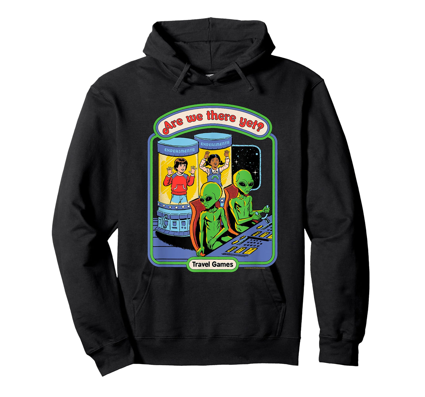 Steven Rhodes Are We There Yet? Alien Games Retro Dark Humor T-Shirt