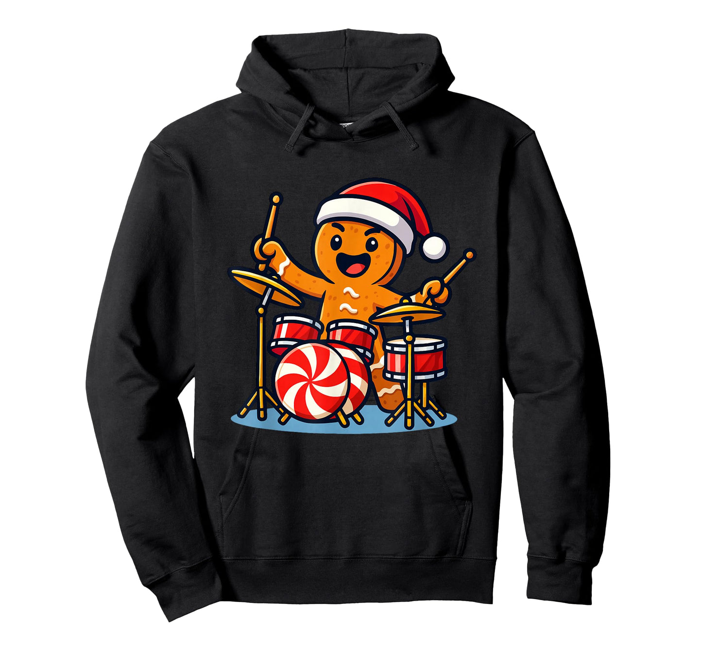 Gingerbread Man Playing Drums T-Shirt