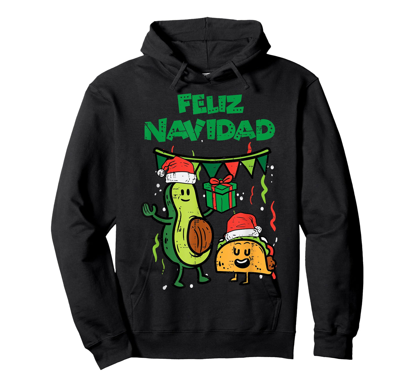 Feliz Navidad Avocado Tacos Mexican Christmas Men Women Kids T-Shirt