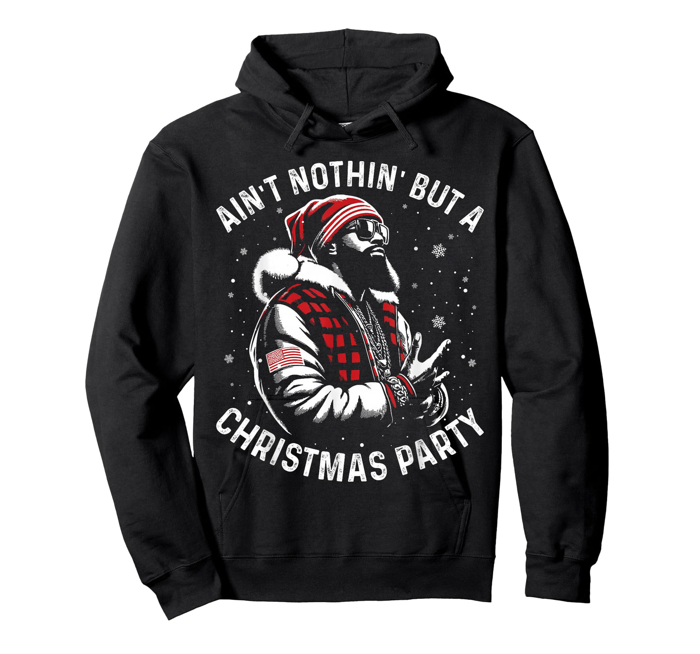 African American Santa Claus Christmas Pajama Men and Women T-Shirt
