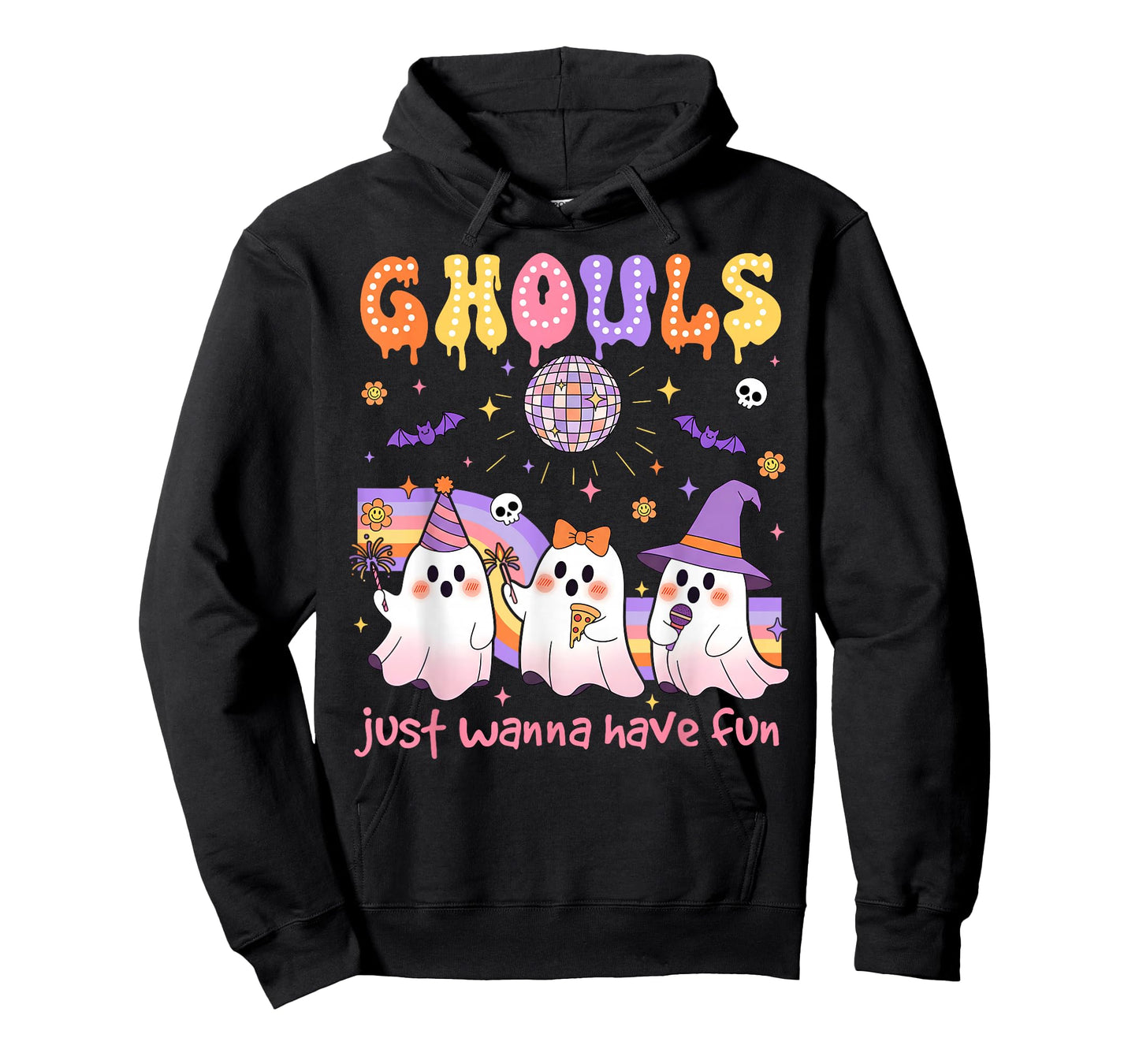 Dancing Ghost Ghouls Just Wanna Have Fun Halloween Groovy T-Shirt
