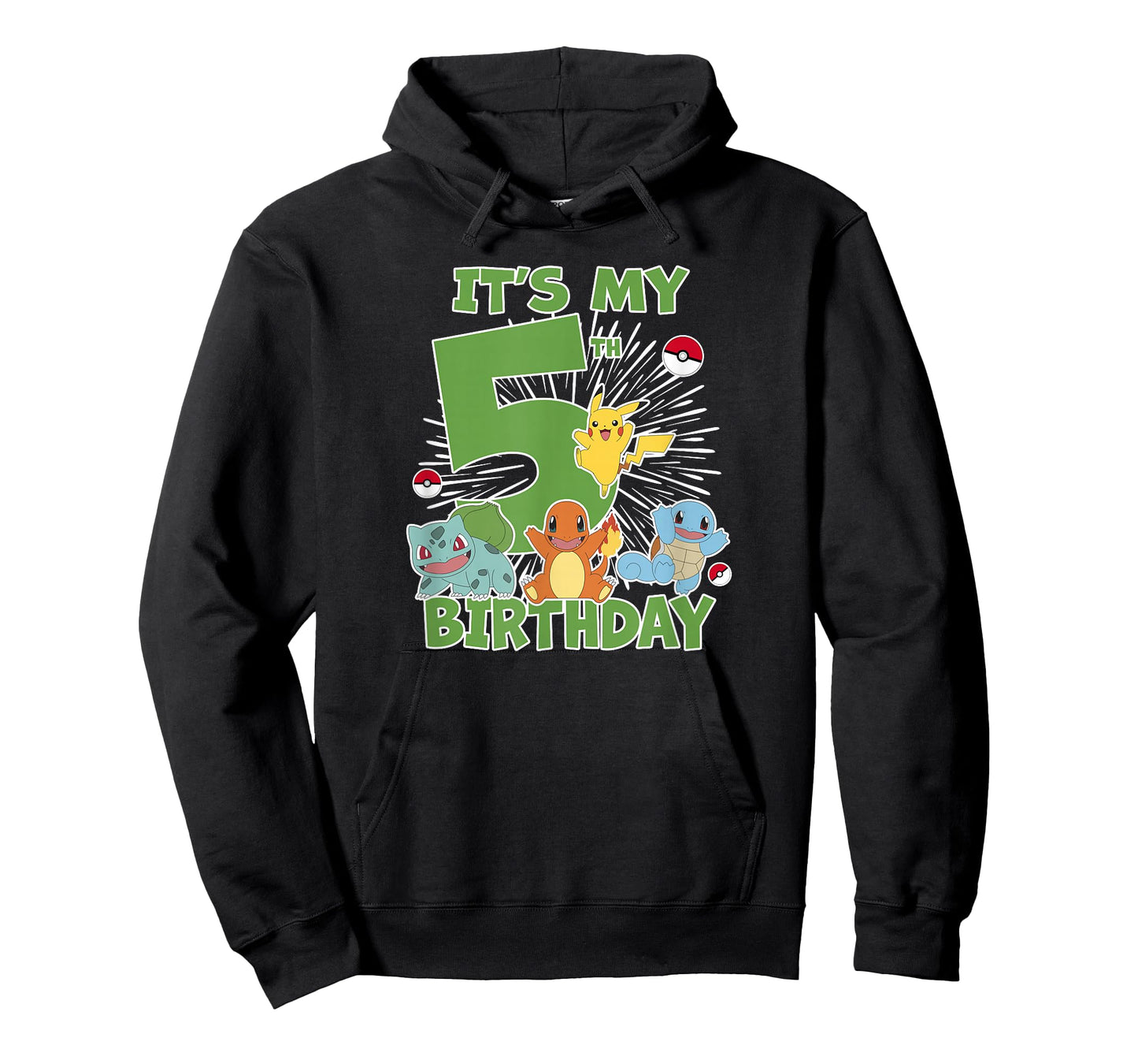 Pokémon It's My 5th Birthday Kanto Starters Celebration T-Shirt