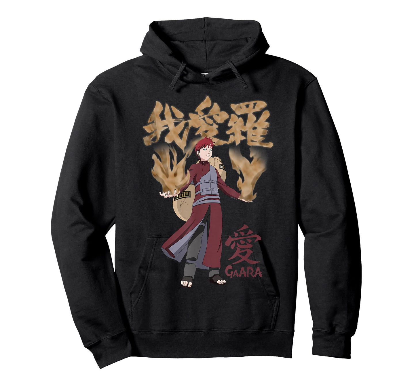 Naruto Shippuden Gaara with Sand and Kanji Anime T-Shirt