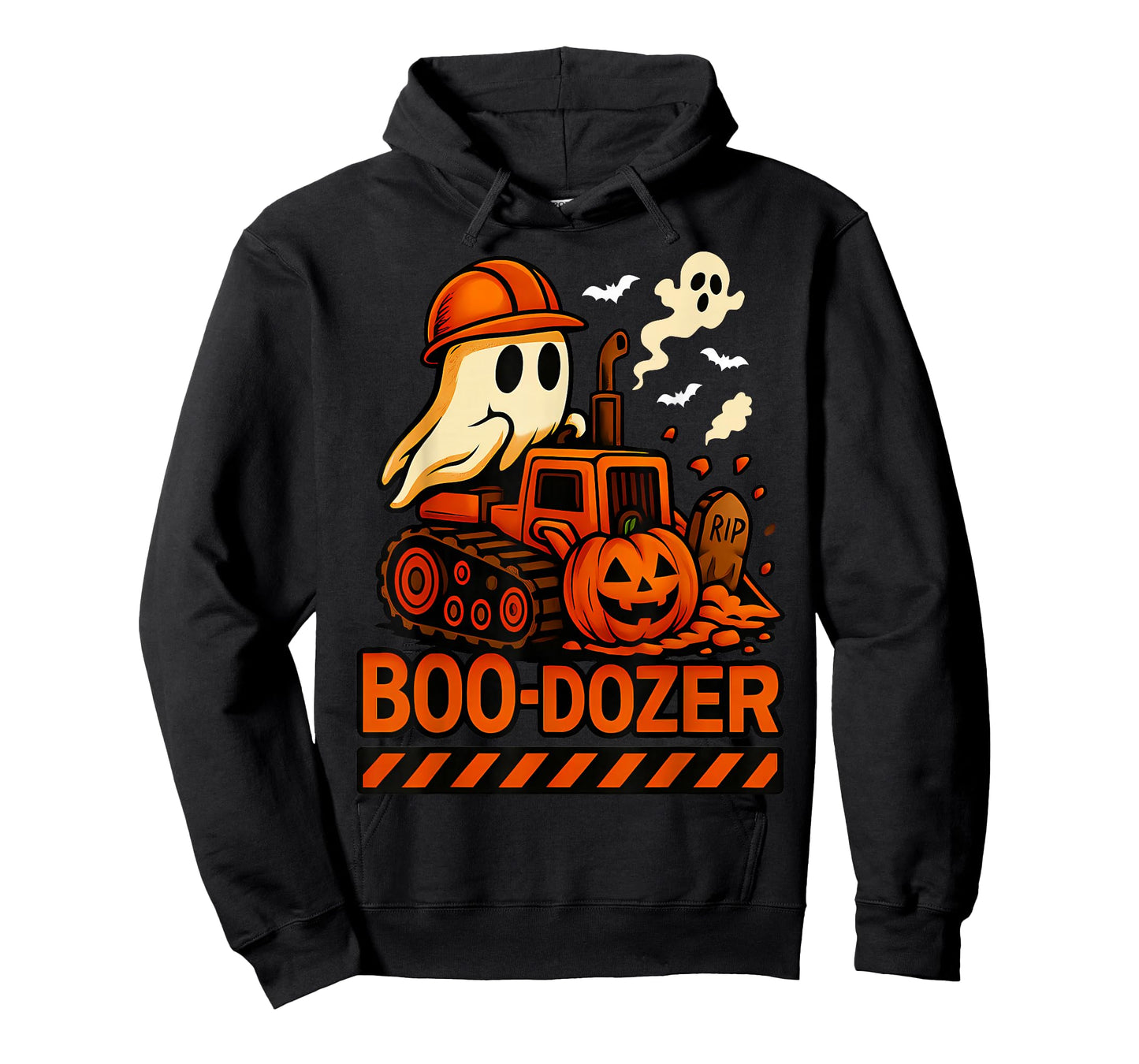 Kid Bulldozer Halloween Boo Dozer Construction Truck Boy Men T-Shirt