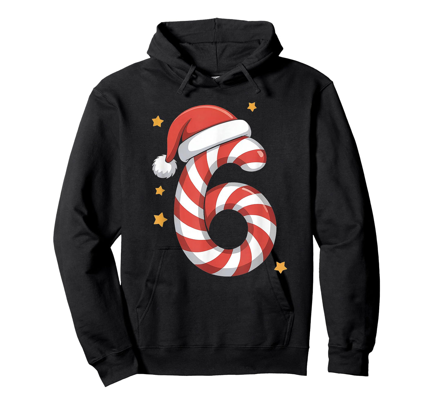 Xmas Candy Cane 6 Santa Hat Six Seven Matching Christmas T-Shirt