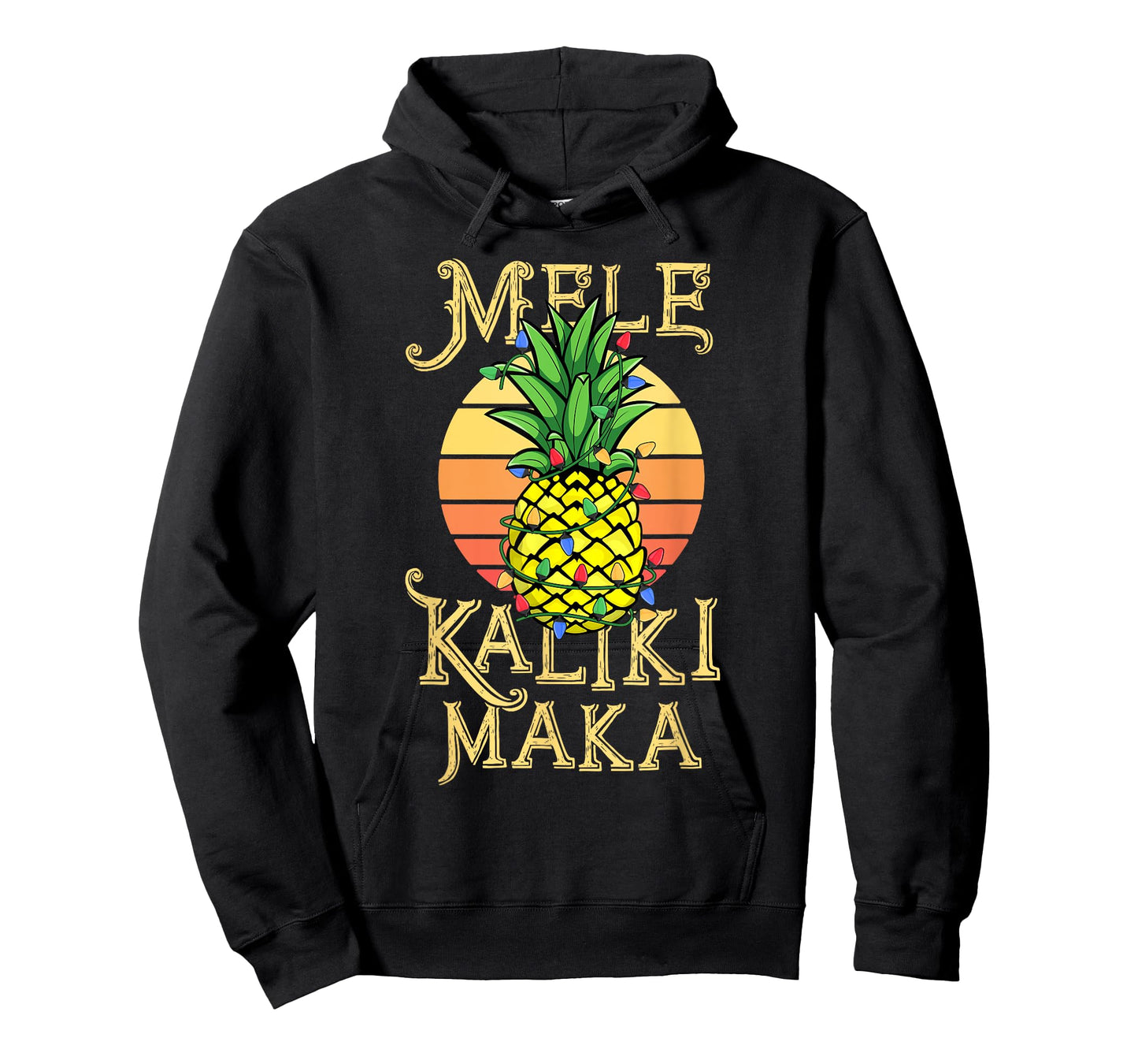 Mele Kalikimaka Hawaiian Christmas Retro Vintage Sunset T-Shirt