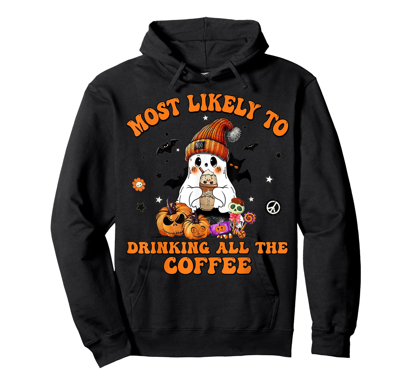Most Likely To Halloween Drinking All The Coffee T-Shirt