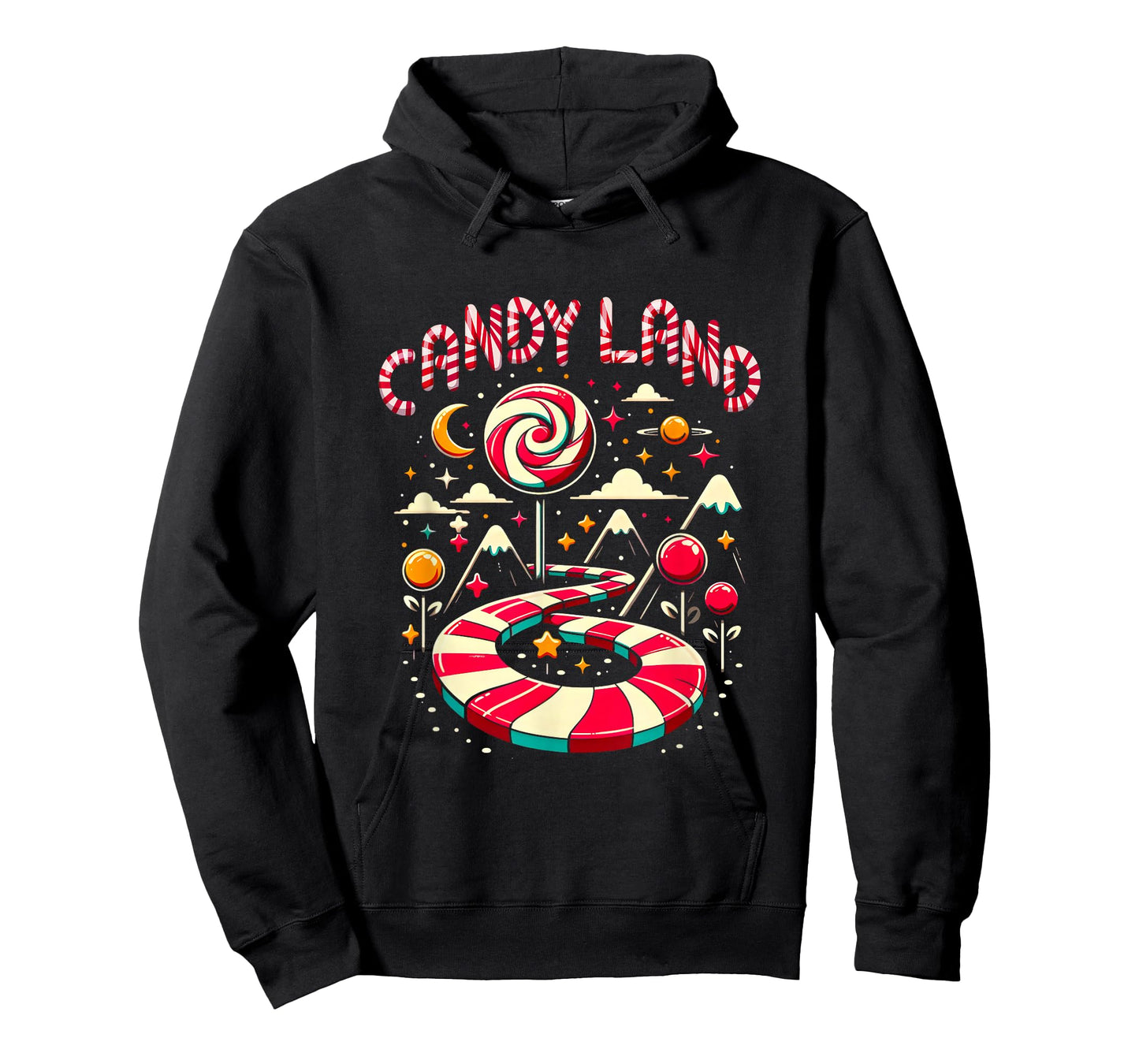 Xmas Candy Land Rainbow Trail Candy Cane Merry Christmas T-Shirt