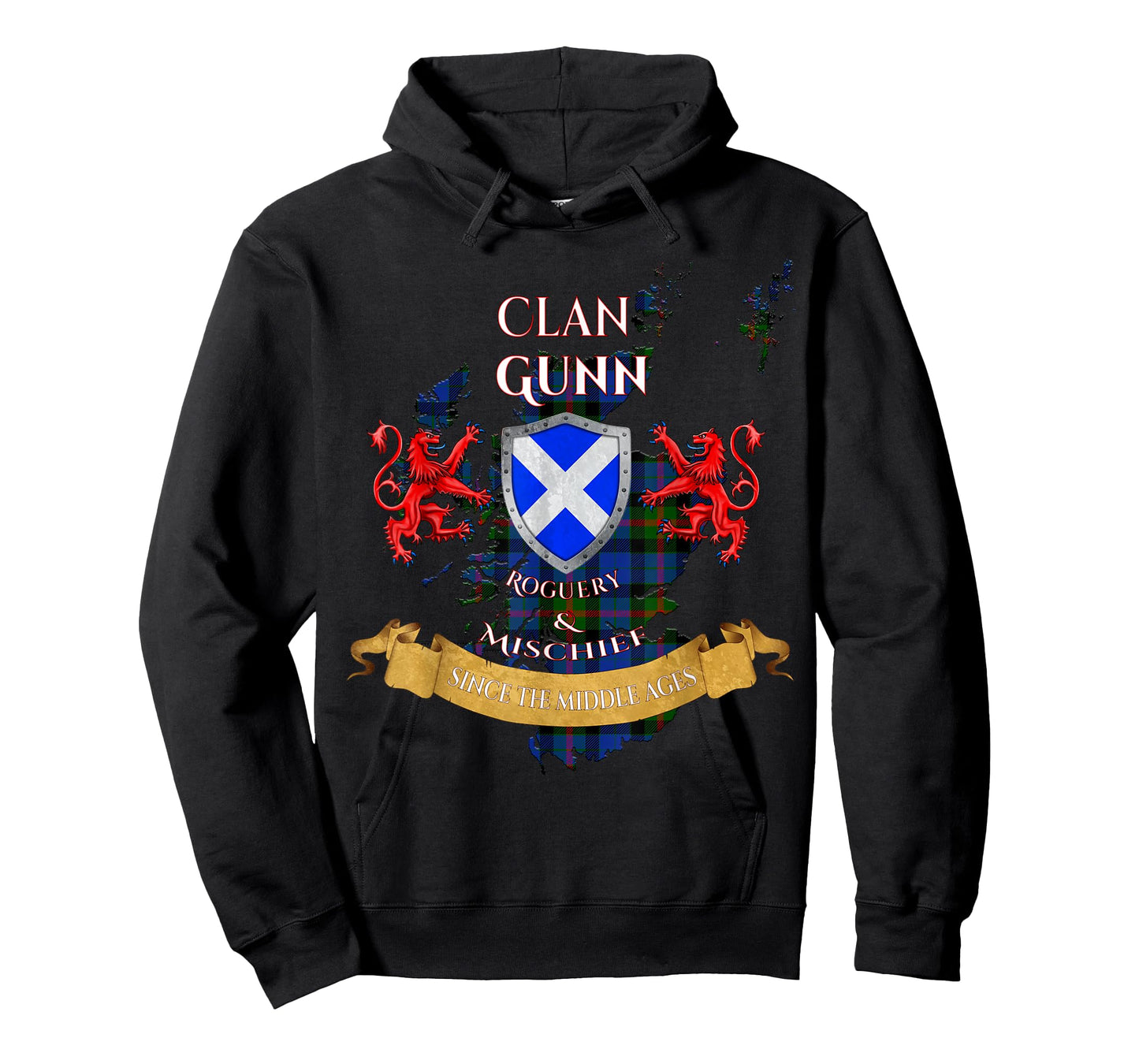 Gunn Scottish Family Clan Middle Ages Mischief T-Shirt