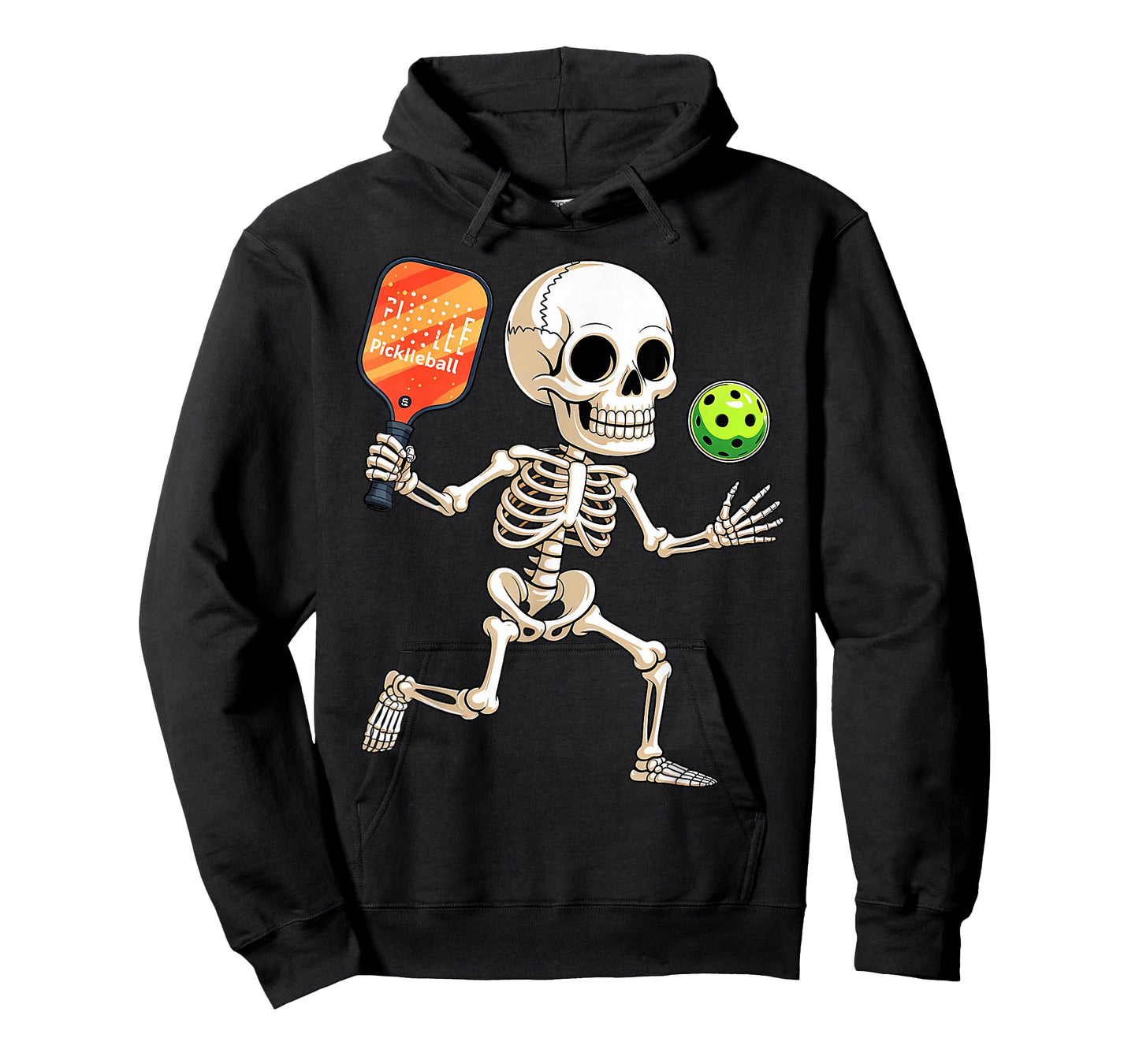 Skeleton Playing Pickle Ball Halloween Costume Funny Men Boy T-Shirt