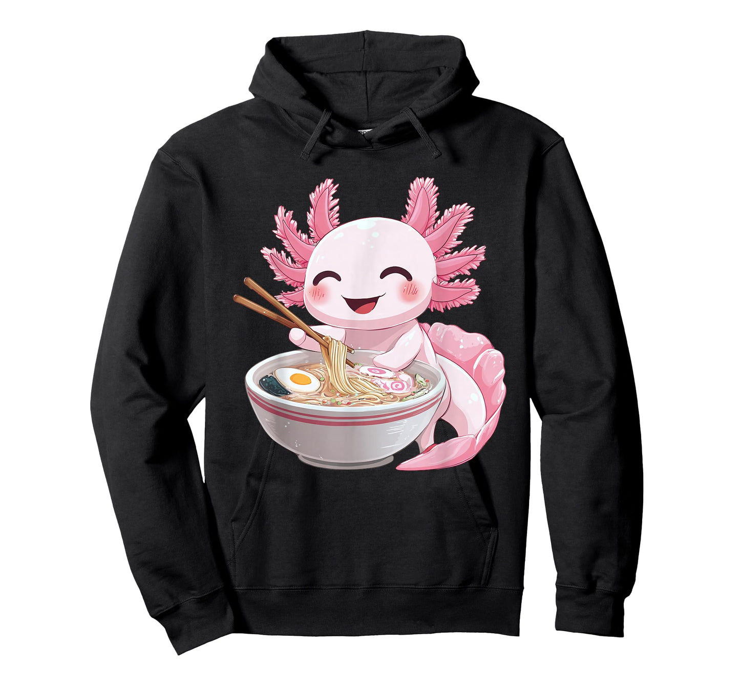 Kawaii Anime Axolotl Ramen T-Shirt