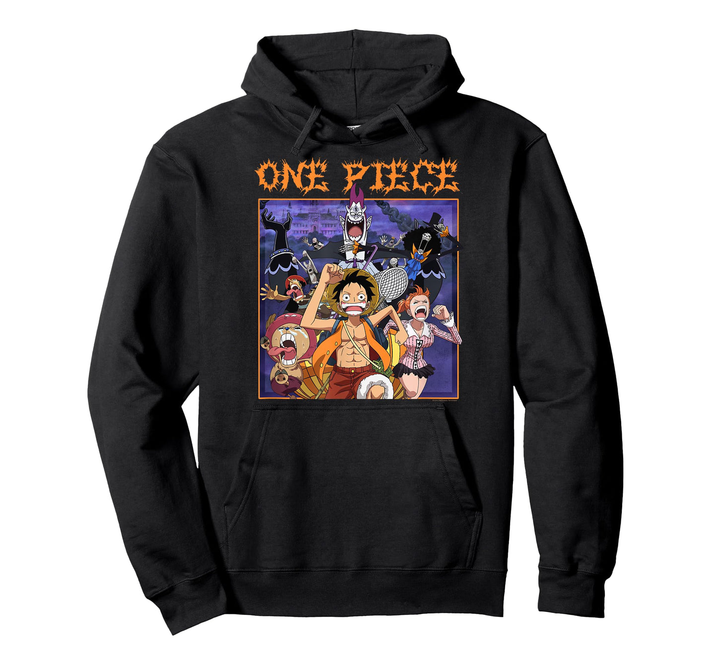 One Piece Anime Running Scared Heavy Metal Logo T-Shirt