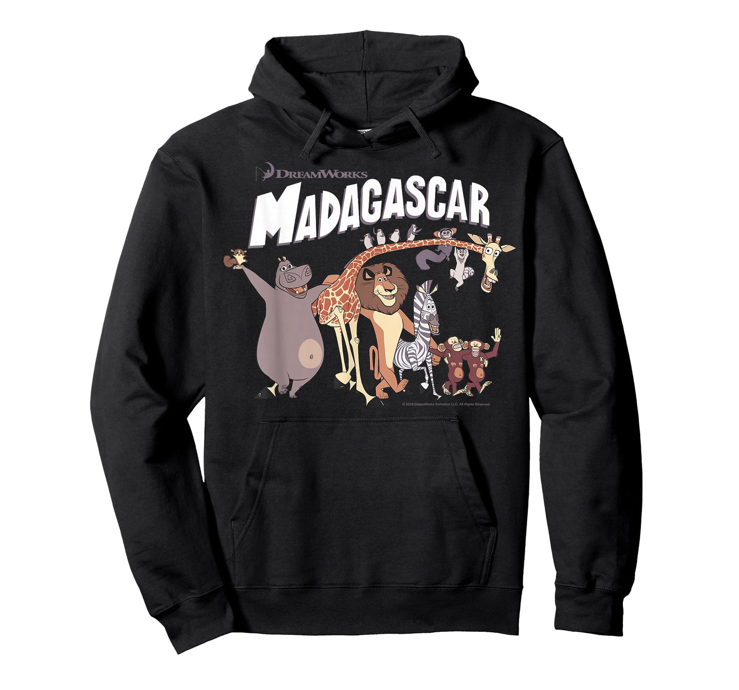 Madagascar Cartoon Group Shot Movie Logo T-Shirt Small