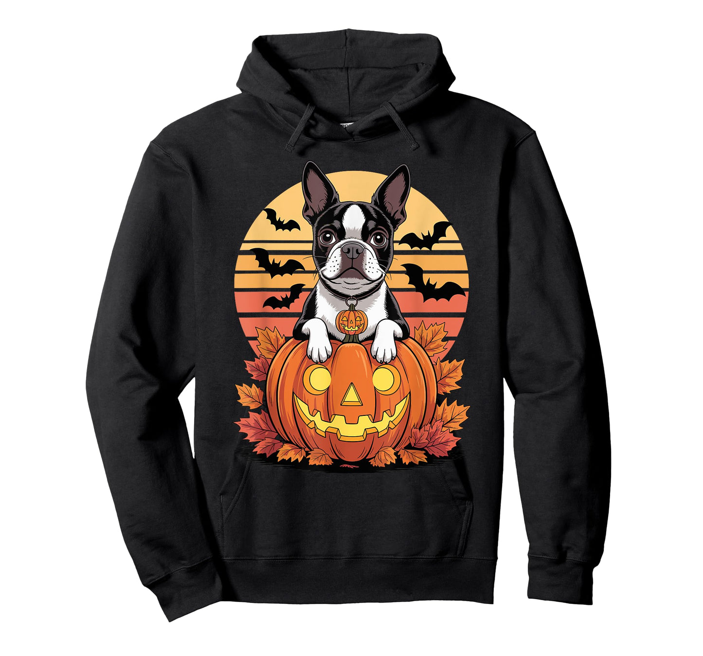 Halloween Retro Boston Terrier T-Shirt