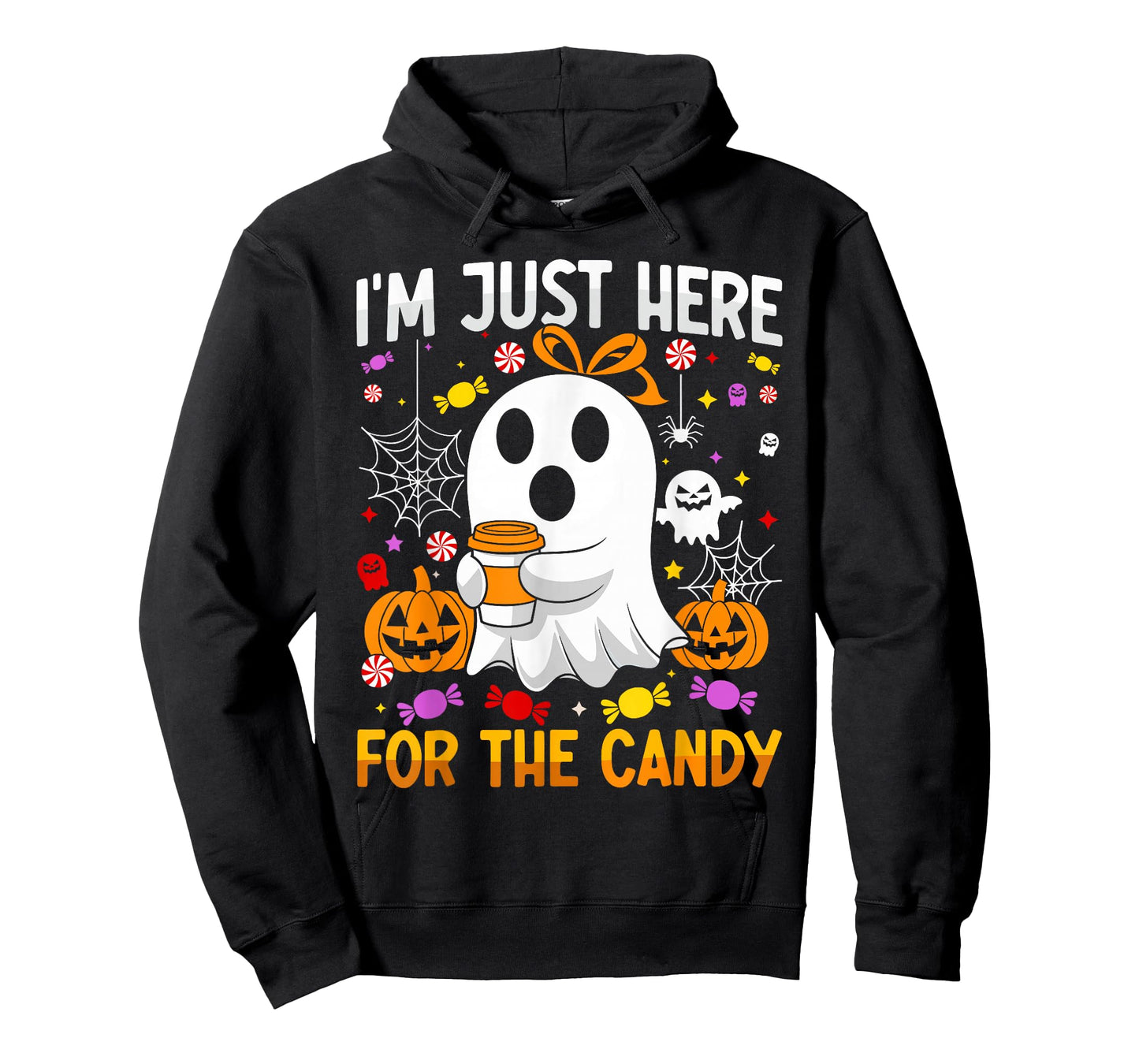 I'm Just Here for the Candy Halloween Pun Lollipop T-Shirt
