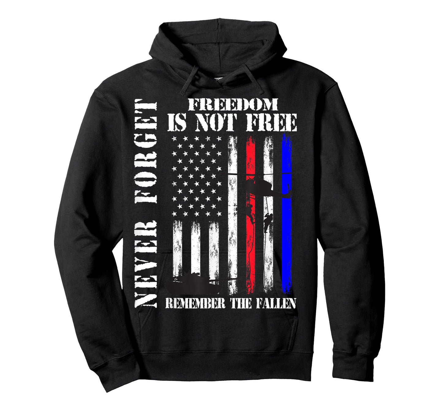Never Forget Freedom Isn't Free Veteran Memorial Day Graphic T-Shirt