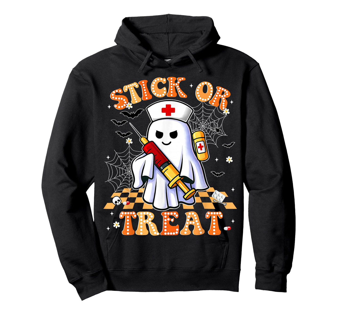 Funny Trick Or Treat Boo Nurse Halloween Costumes Men Women T-Shirt