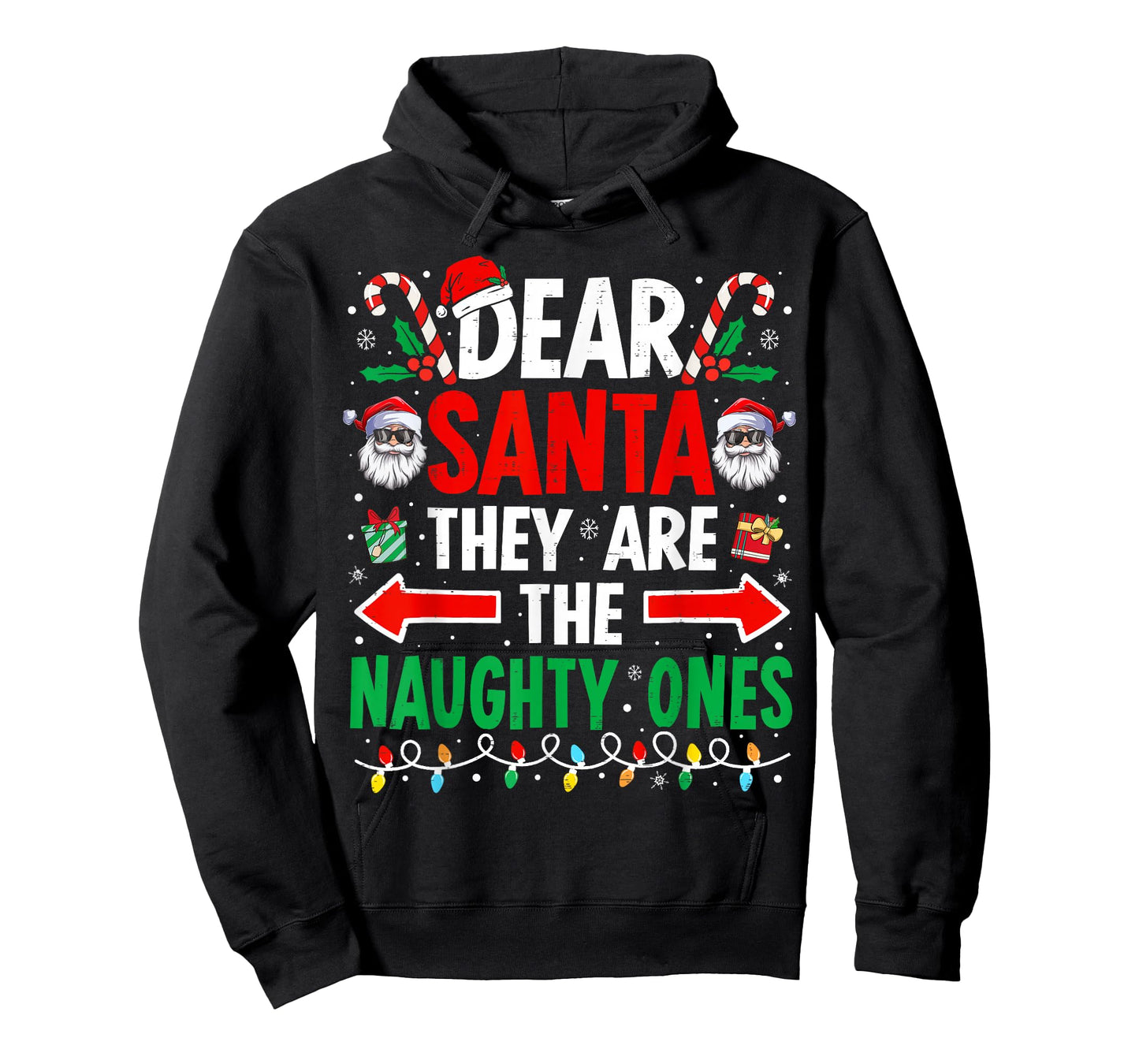 Dear Santa They are The Naughty Ones Funny Christmas T-Shirt
