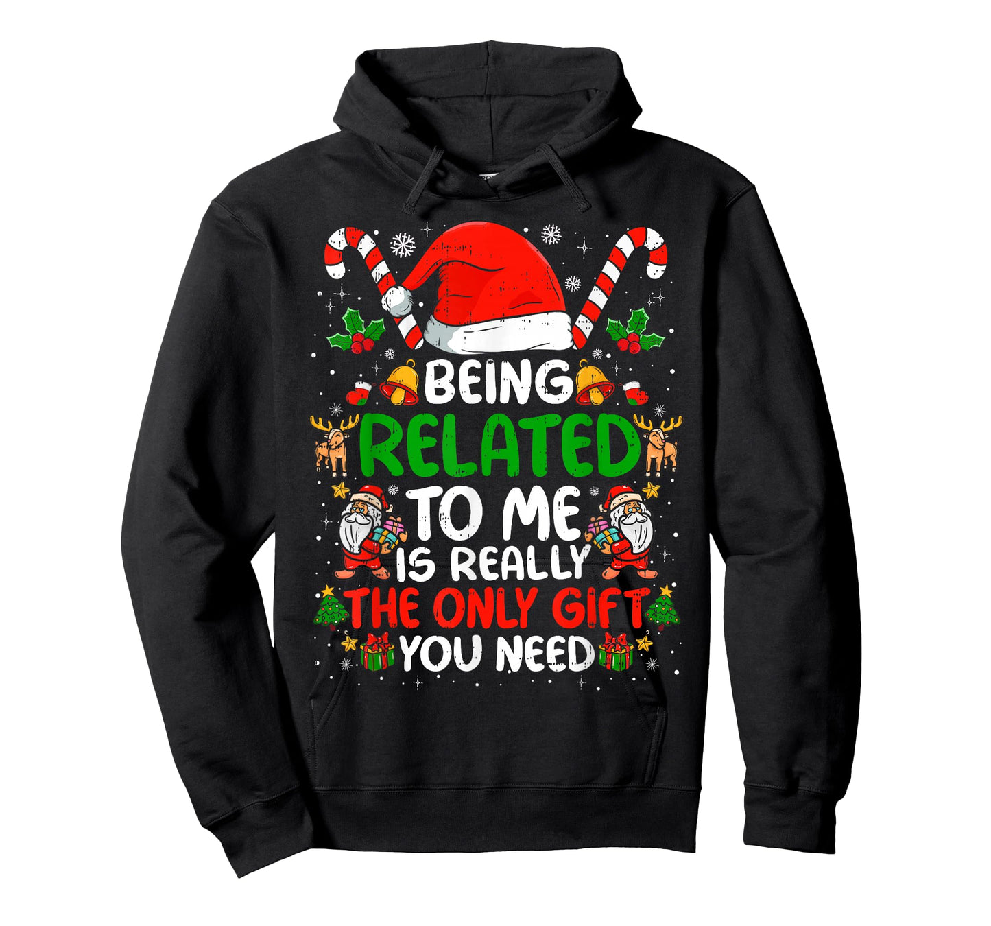 Being Related to Me Funny Christmas Family Xmas Pajamas T-Shirt