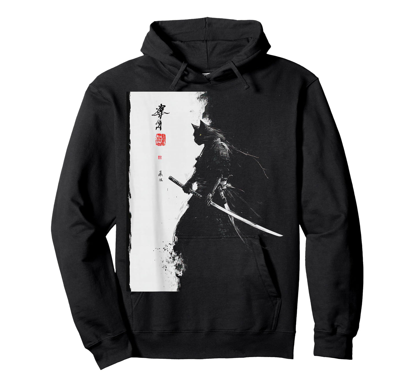 Vintage Samurai Cat Graphic Art Japanese Ukiyo-e T-Shirt