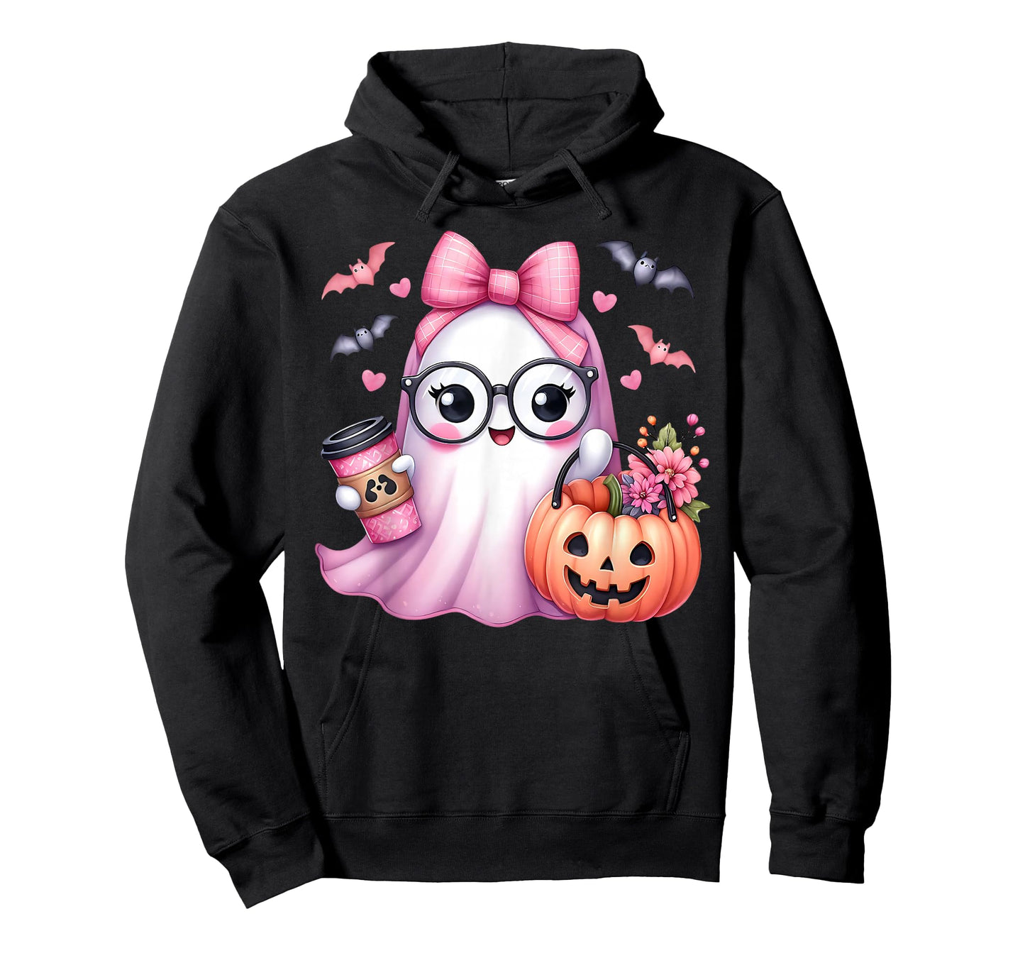 Cute Pink Ghost Boo Halloween Costume for Girl Kids Toddler T-Shirt