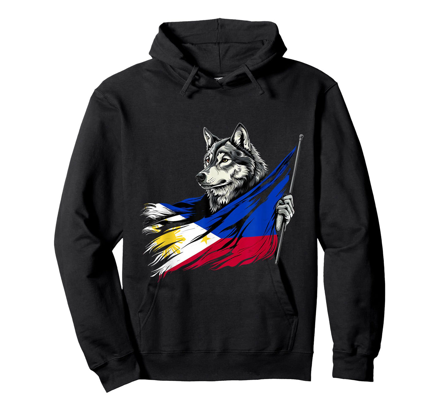Philippines Flag Wolf Pilipinas Pride Filipino Roots Pinoy T-Shirt