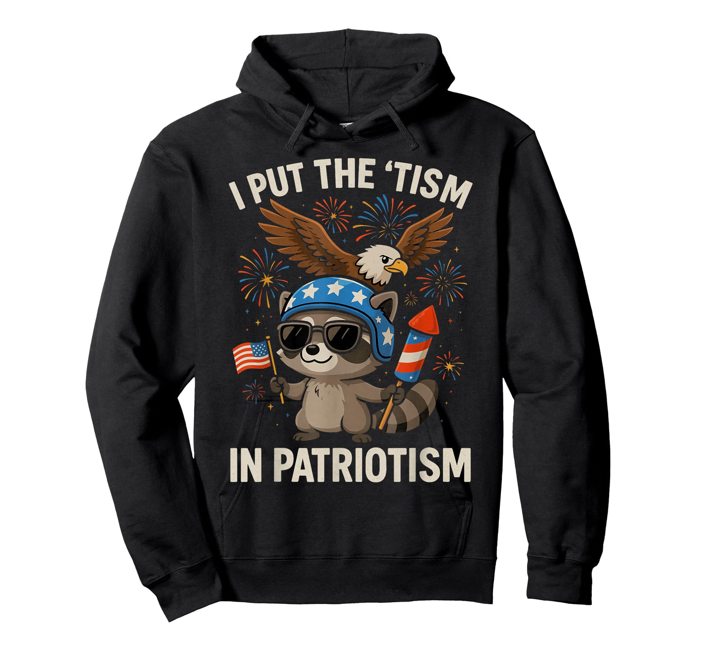 I Put The Tism in Patriotism Athletic Eagle T-Shirt