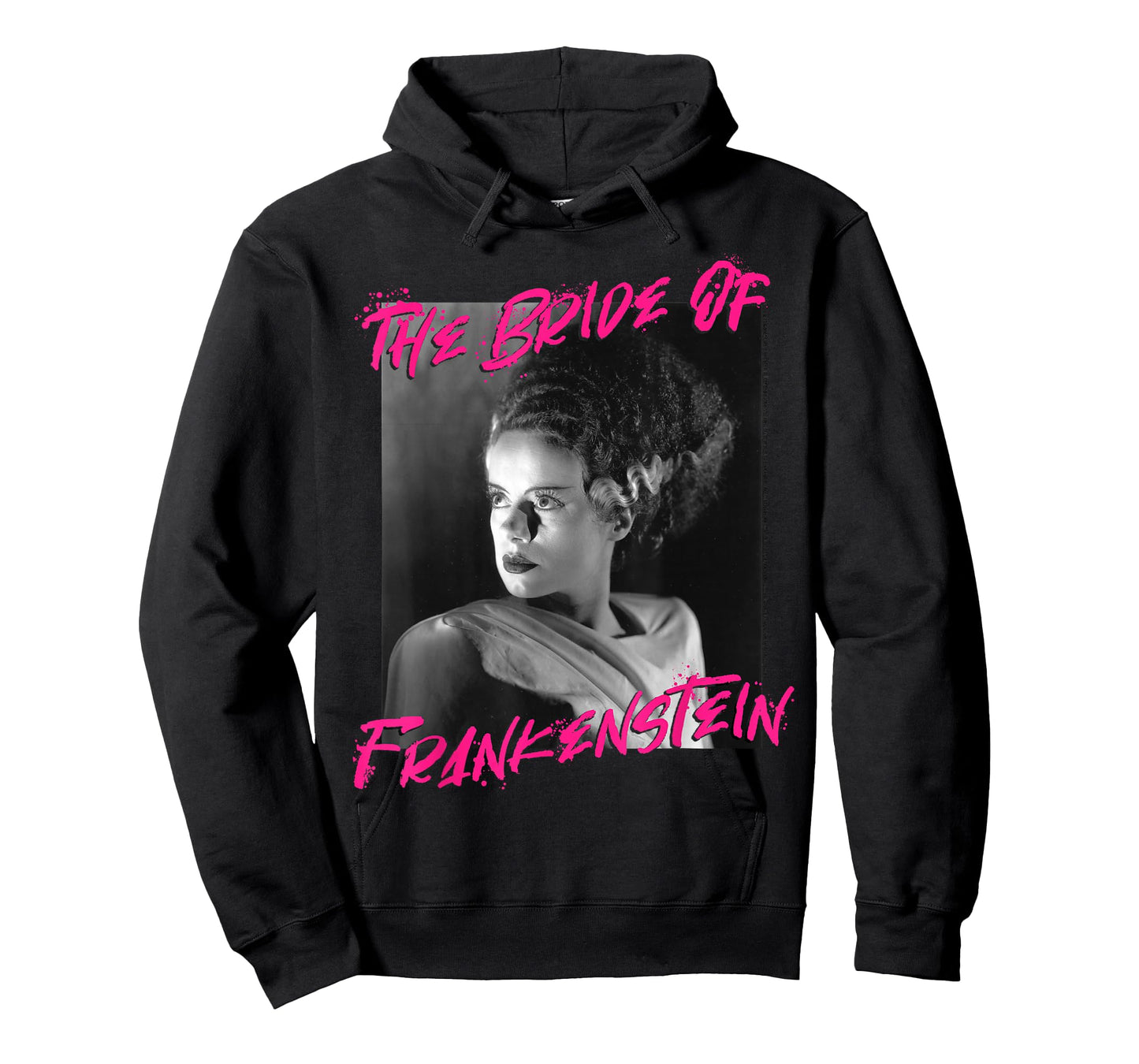 Universal Monsters The Bride Of Frankenstein Paint Splatter T-Shirt