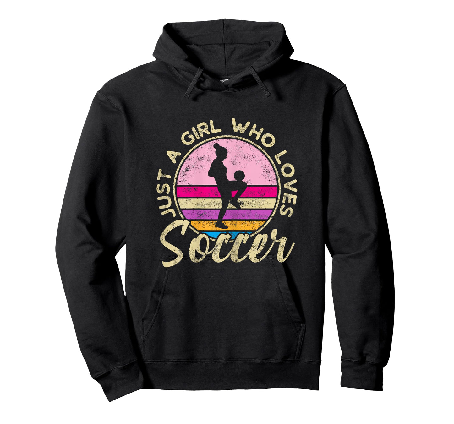 Just a Girl who loves Soccer Women Retro Vintage Soccer T-Shirt