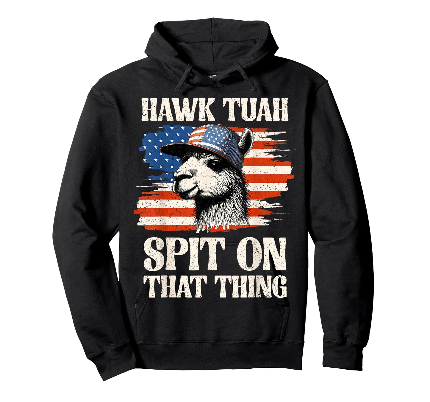 Hawk Tush Spit On That Thing Funny Llama 4th Of July Patriot T-Shirt